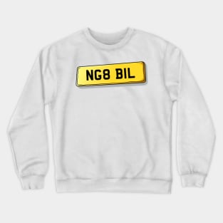 NG8 BIL Bilborough Number Plate Crewneck Sweatshirt